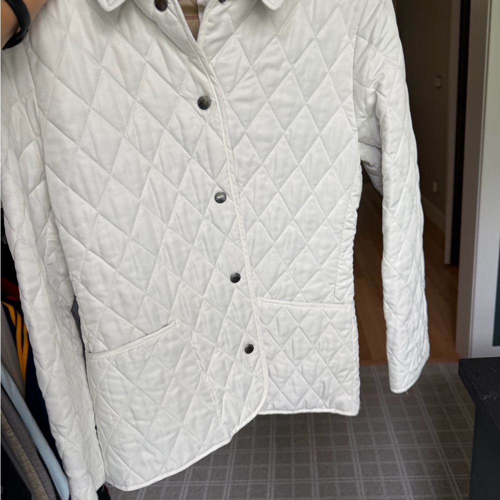 Burberry Quilted Cream Puffer Jacket